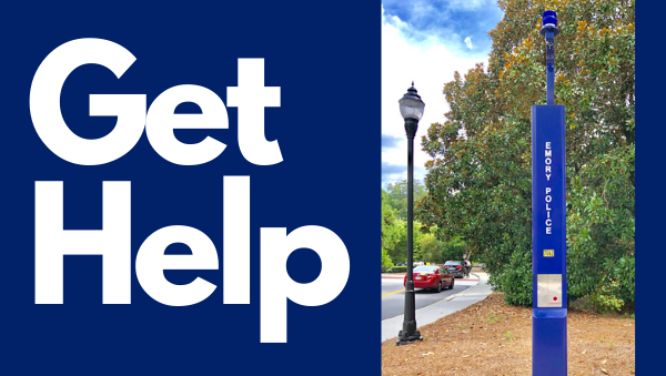 Image of Get Help text and Blue Light Phone